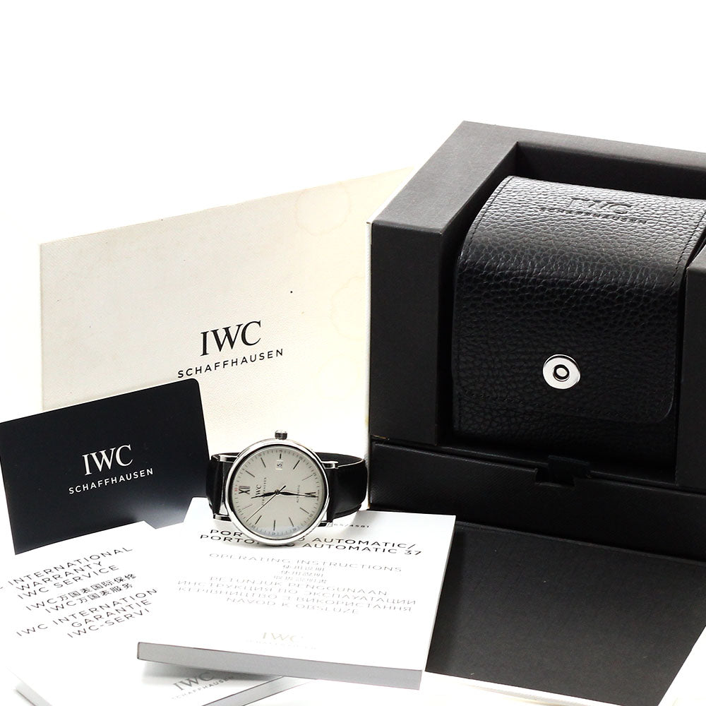IWC SCHAFFHAUSEN Portofino IW356501 Date Silver Dial Auto Men's Watch_916685