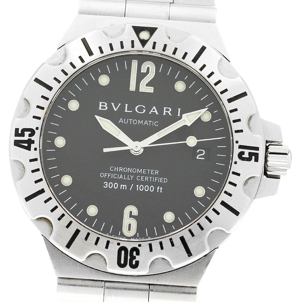 BVLGARI Diagono Scuba SD40S Date black Dial Automatic Men's Watch_916692