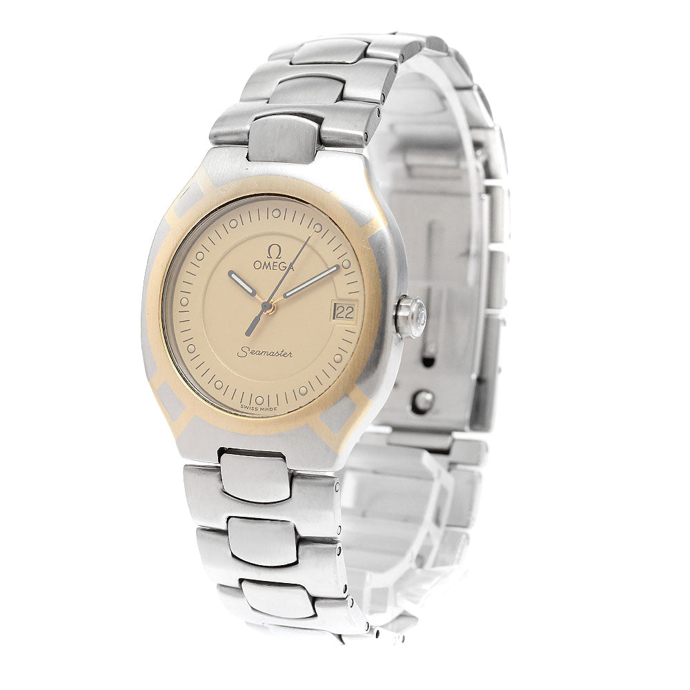 OMEGA Seamaster Polaris Date beige Dial Quartz Men's Watch_916693