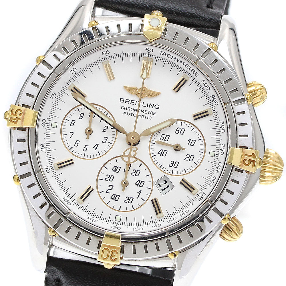 BREITLING Shadow flyback B35313 Chronograph white Dial Automatic Men's_916728