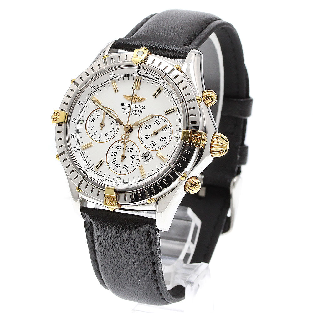 BREITLING Shadow flyback B35313 Chronograph white Dial Automatic Men's_916728