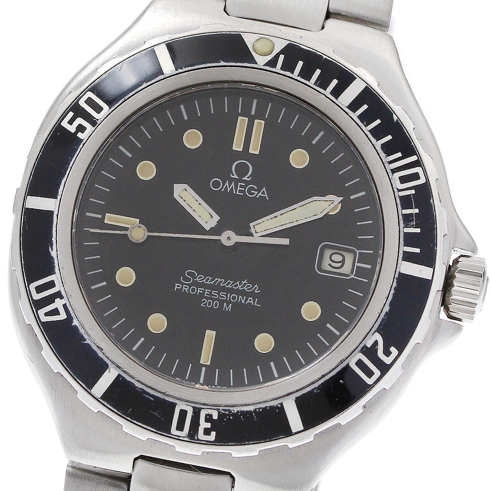 OMEGA Seamaster200m Date black Dial Quartz Men's Watch_916736