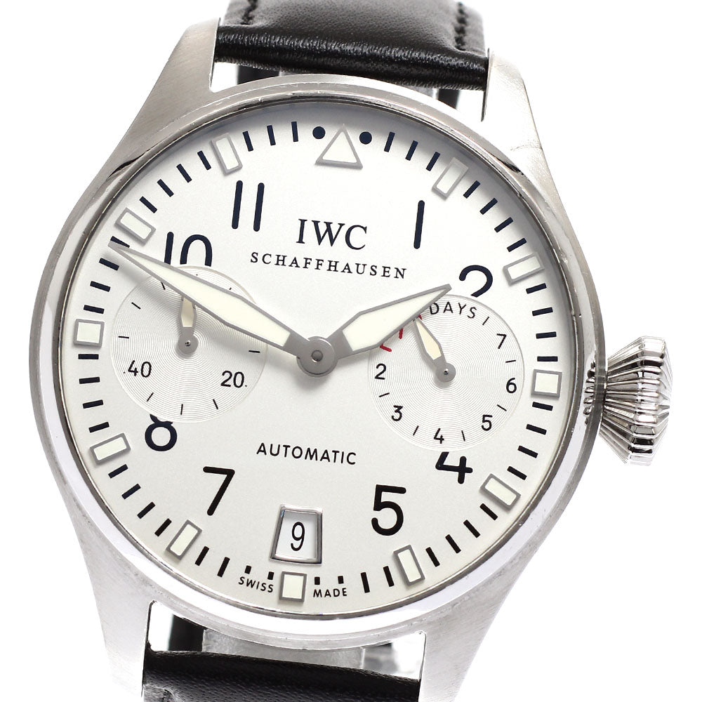 IWC SCHAFFHAUSEN Pilot watch IW500418 Date Silver Dial Auto Men's Watch_916751