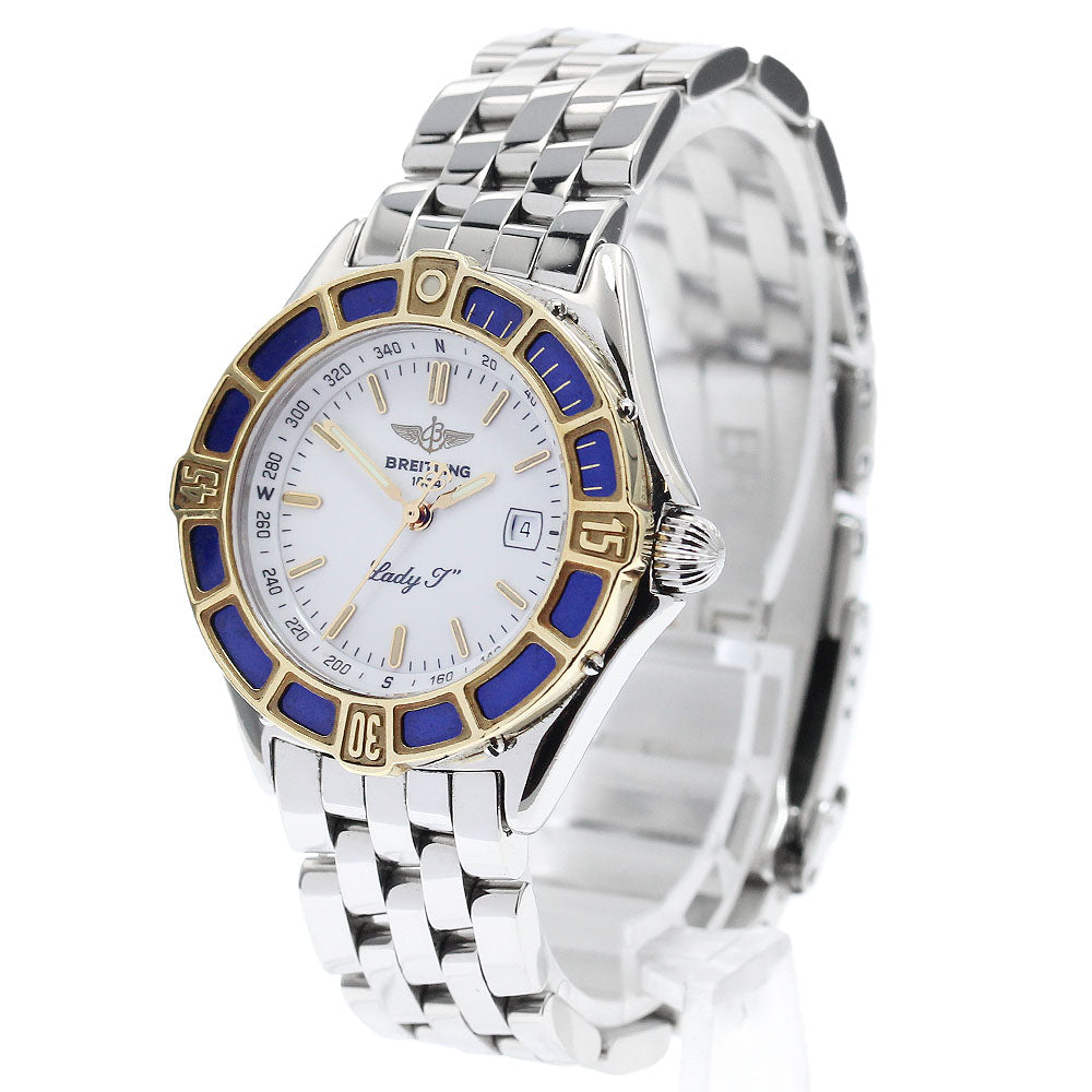 BREITLING Lady J D52065 Date YG bezel white Dial Quartz Ladies Watch_916759