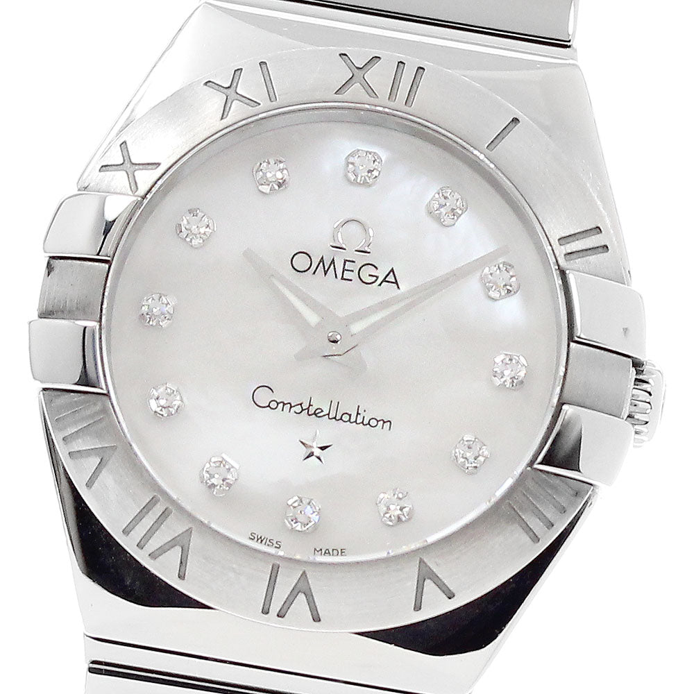OMEGA Constellation 123.10.24.60.55.002 12P diamond shell dial White shell Dial Quartz Ladies Watch_916763