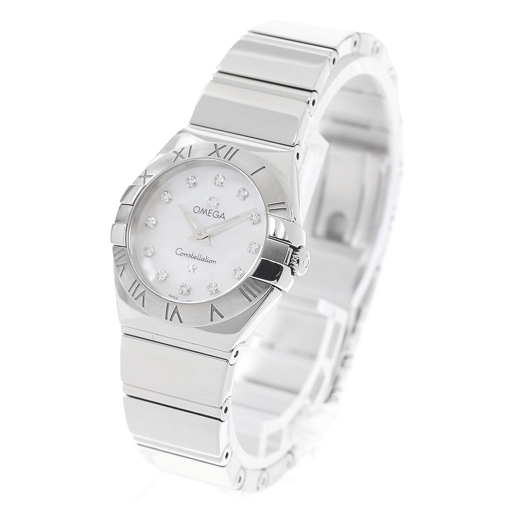 OMEGA Constellation 123.10.24.60.55.002 12P diamond shell dial White shell Dial Quartz Ladies Watch_916763