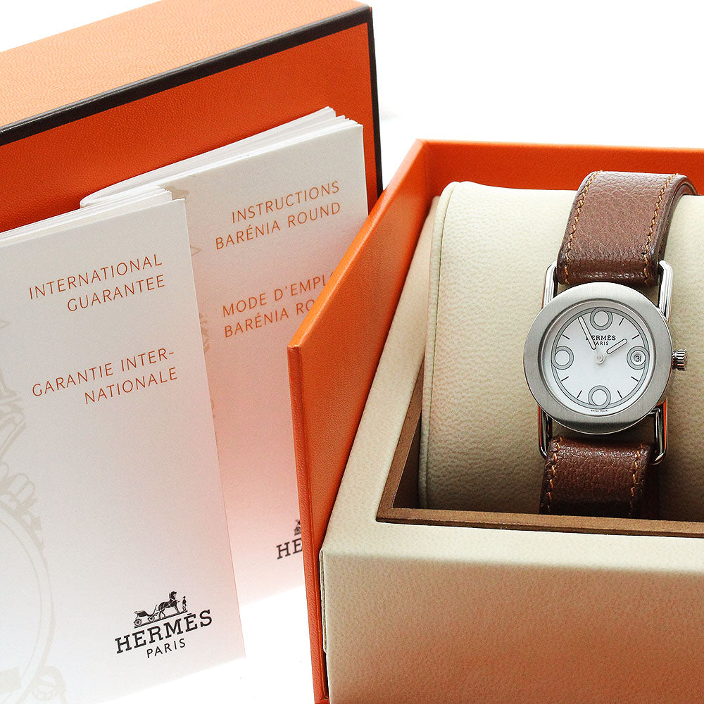 HERMES Ballenia Rondo BR1.210 Date white Dial Quartz Ladies Watch_916781