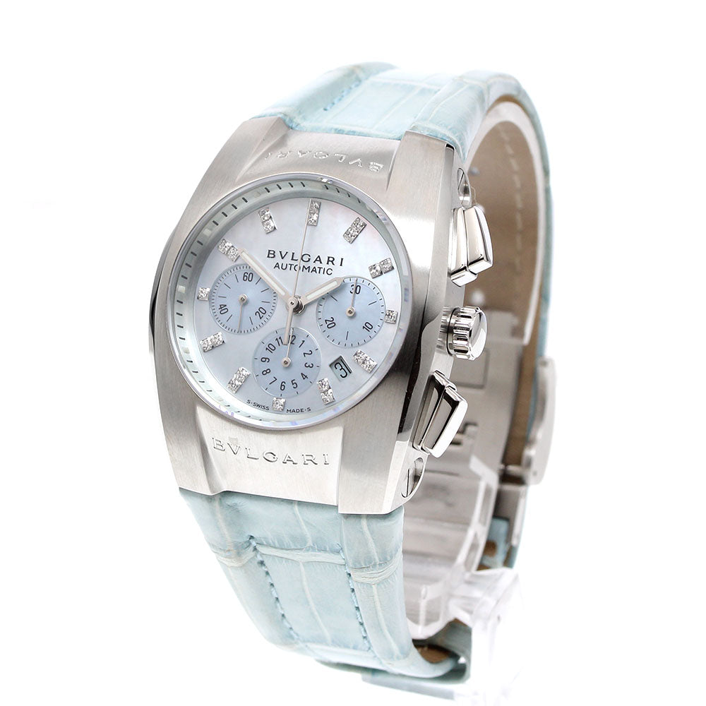 BVLGARI Elgon EG35SCH chronograph diamond Blue shell Dial Automatic Boy's Watch_916782