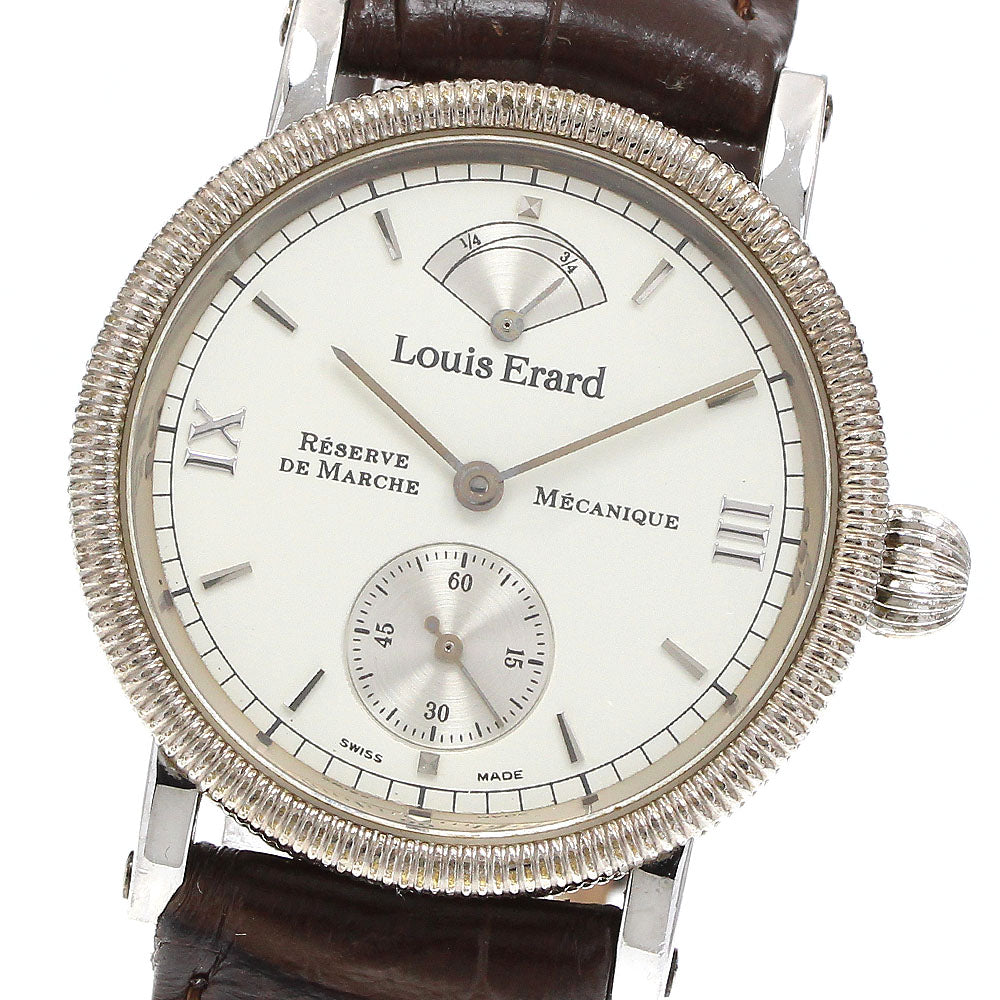 Louis Erard MECANIQUE Power reserve small seconds Silver Dial Hand Winding Men's Watch_916786