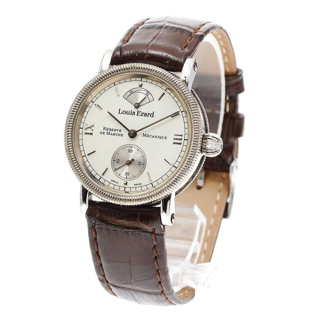 Louis Erard MECANIQUE Power reserve small seconds Silver Dial Hand Winding Men's Watch_916786