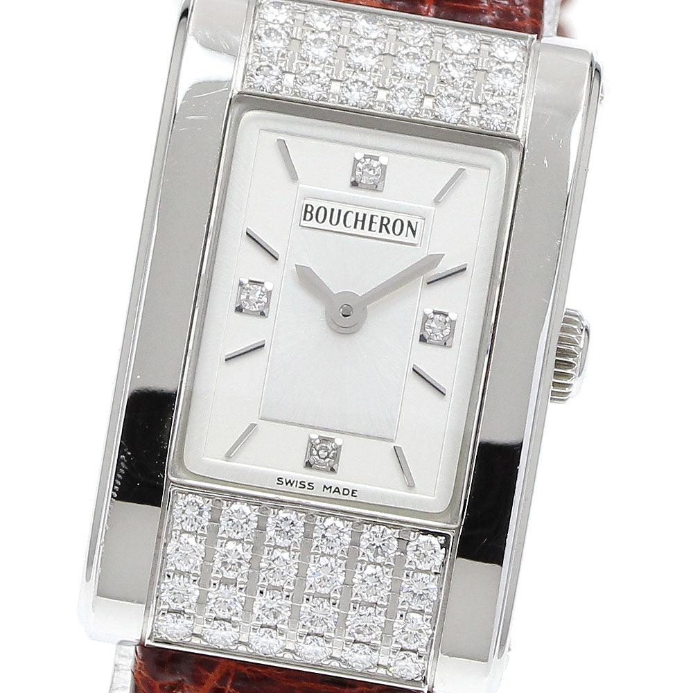 Boucheron Refre IKEA 4P diamond diamond bezel Silver Dial Quartz Ladies Watch_916793