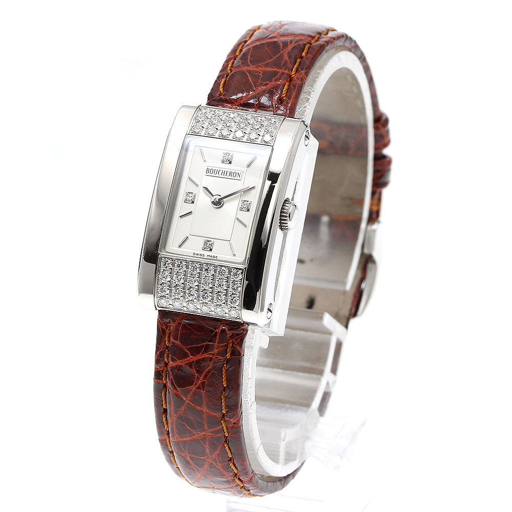 Boucheron Refre IKEA 4P diamond diamond bezel Silver Dial Quartz Ladies Watch_916793