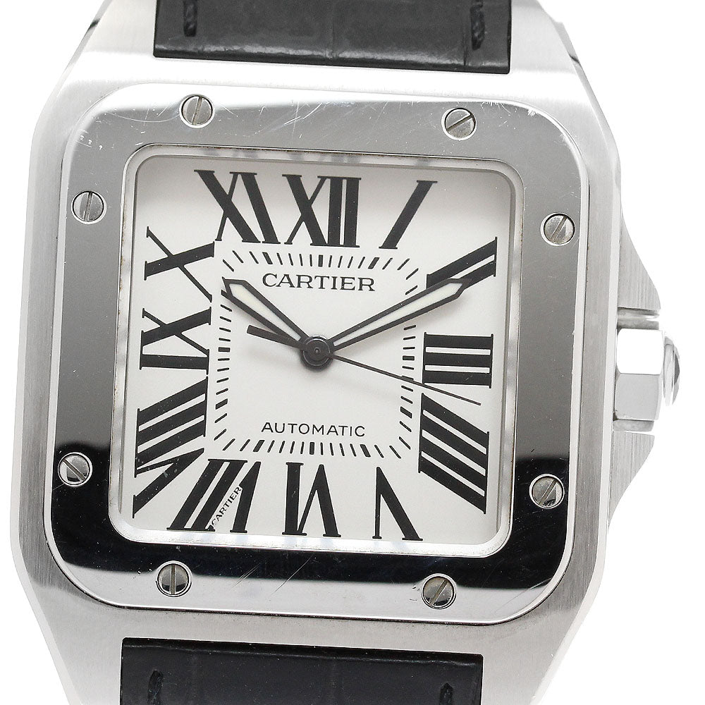 CARTIER Santos 100LM W20073X8 Silver Dial Automatic Men's Watch_916834