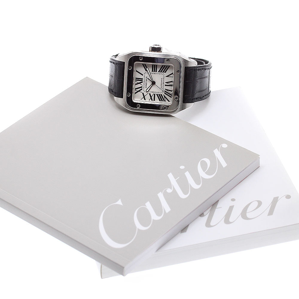 CARTIER Santos 100LM W20073X8 Silver Dial Automatic Men's Watch_916834