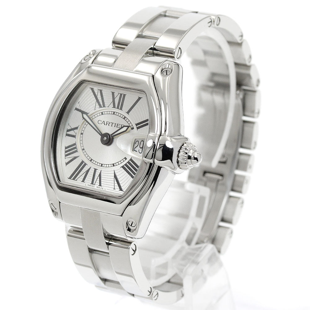 CARTIER Roadster SM W62016V3 Date Silver Dial Quartz Ladies Watch_916861