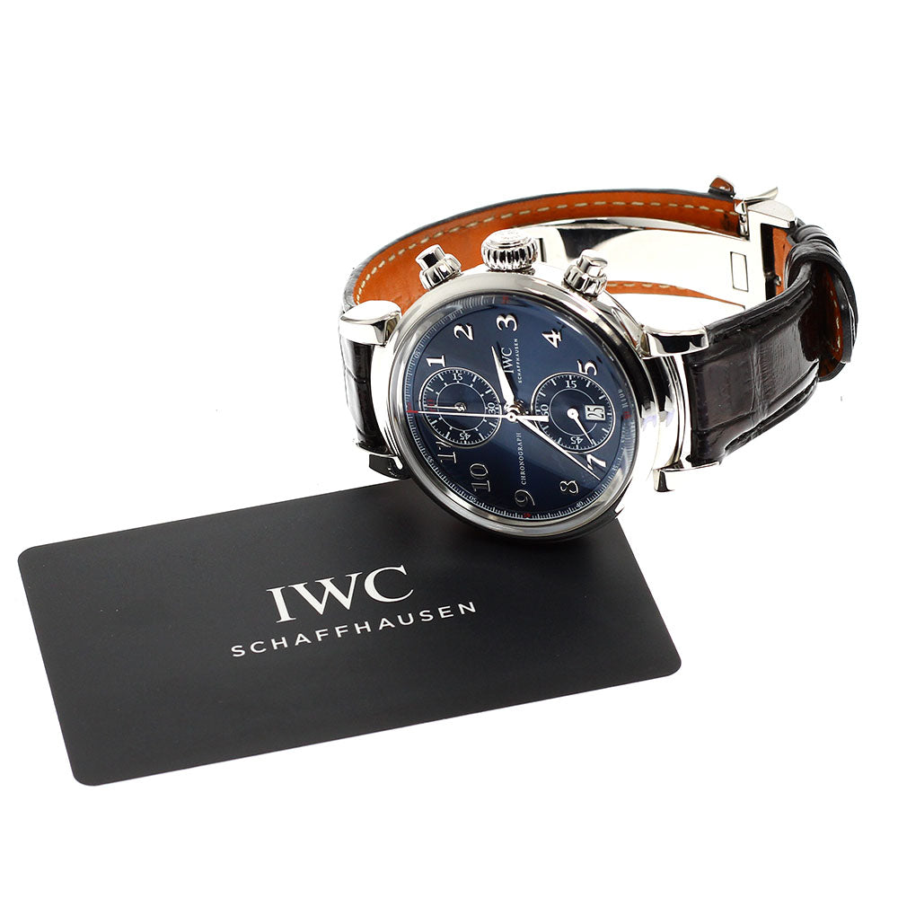 IWC SCHAFFHAUSEN da Vinci Laureus Sport for Good IW393402 Chronograph Navy Dial Automatic Men's Watch_916866