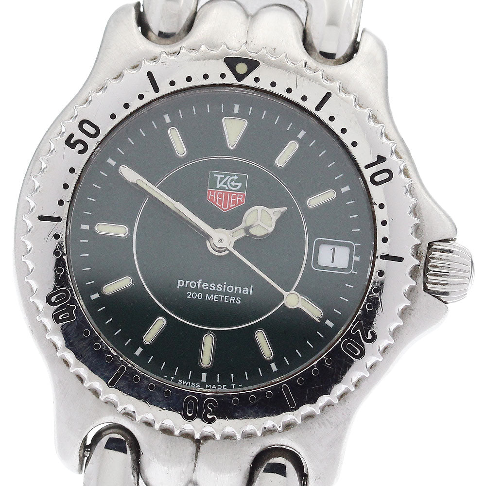 TAG HEUER S/el WG1219 Date green Dial Quartz Boy's Watch_916873