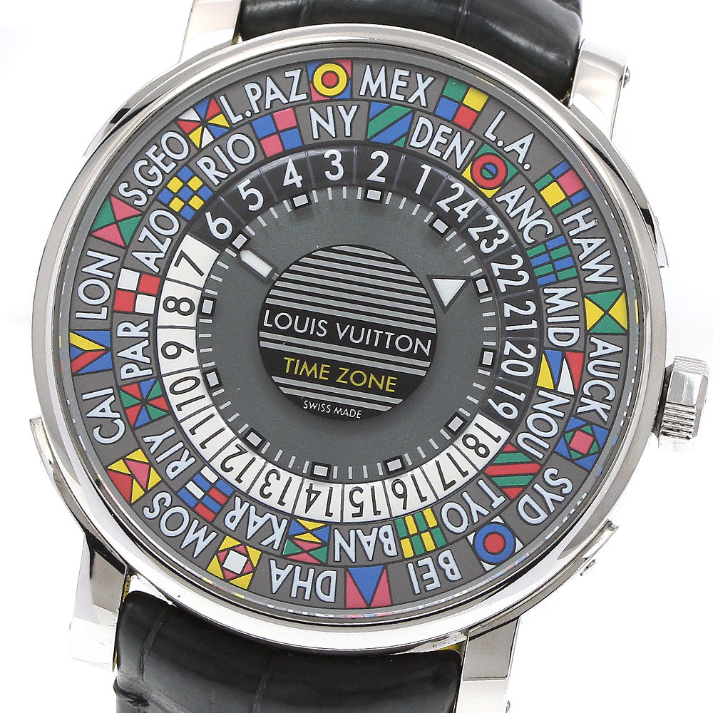 LOUIS VUITTON Escal time zone Q5D20 World time gray Dial Automatic Men's Watch_916878