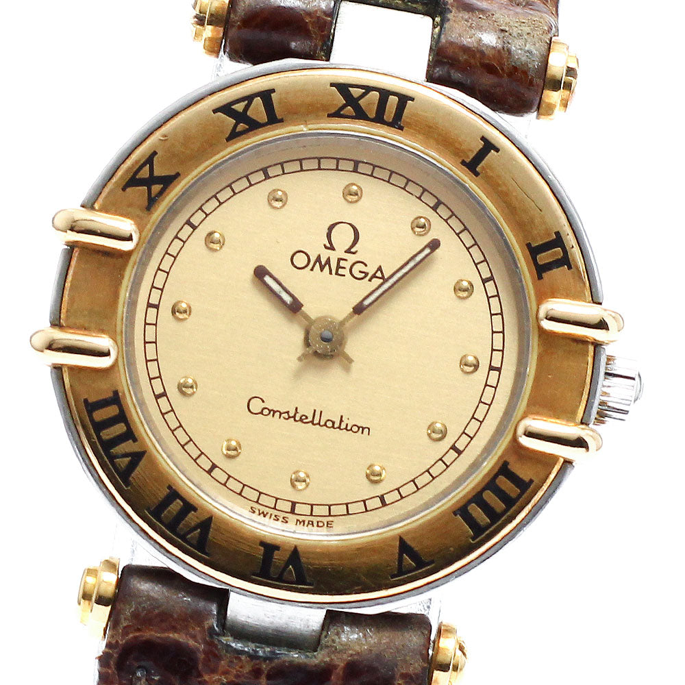 OMEGA Constellation gold Dial Quartz Ladies Watch_916898