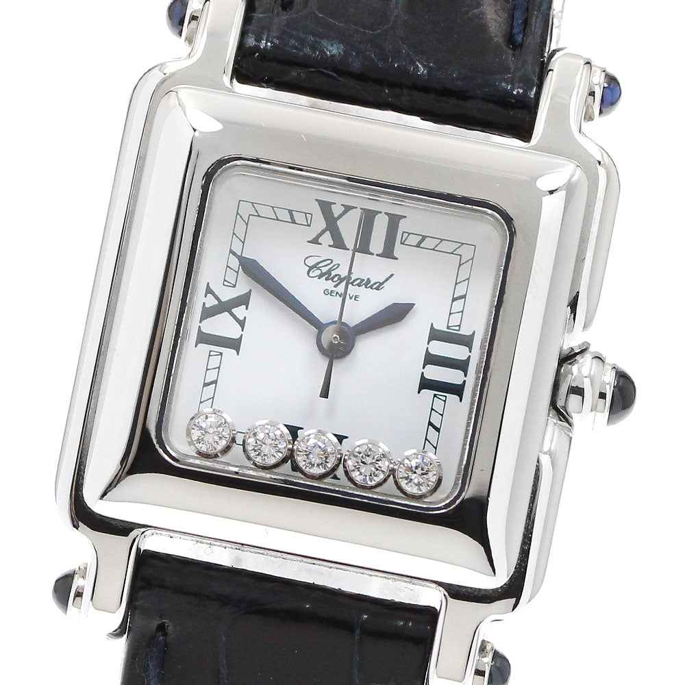Chopard Happy sports 27/8892-23 Square 5P Diamond white Dial Quartz Ladies Watch_916908