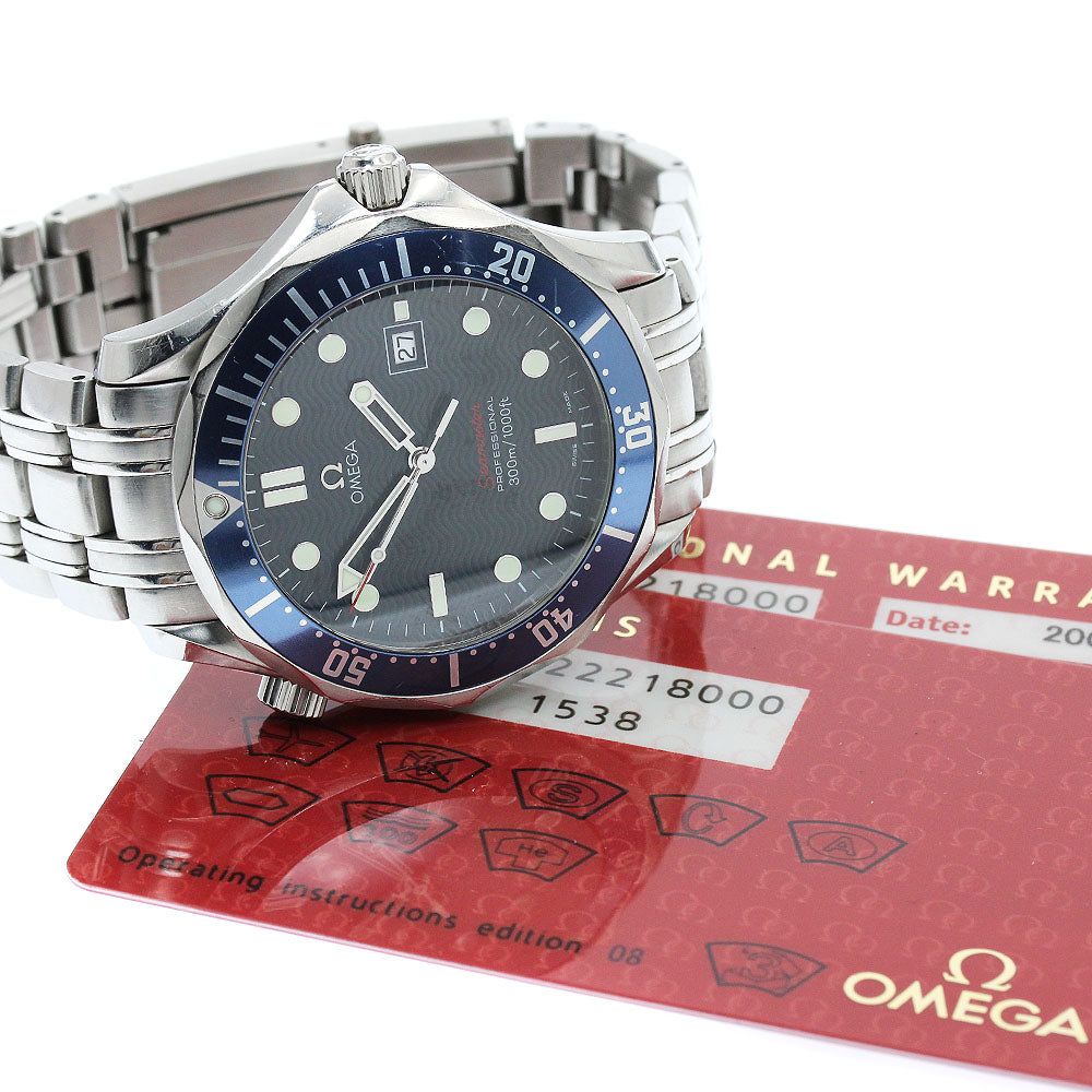 OMEGA Seamaster300 Professional 2221.80 Date Navy Dial Quartz Men's Watch_916917