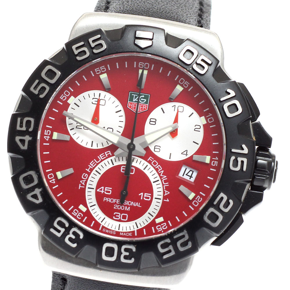 TAG HEUER Formula 1 CAH1112 Chronograph Red Dial Quartz Men's Watch_916923