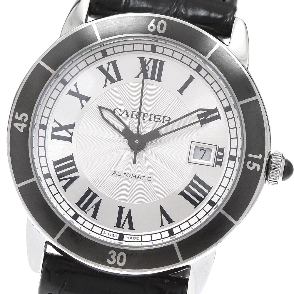 CARTIER Ronde Croisier de Cartier WSRN0002 Date Silver Dial Automatic Men's Watch_916954