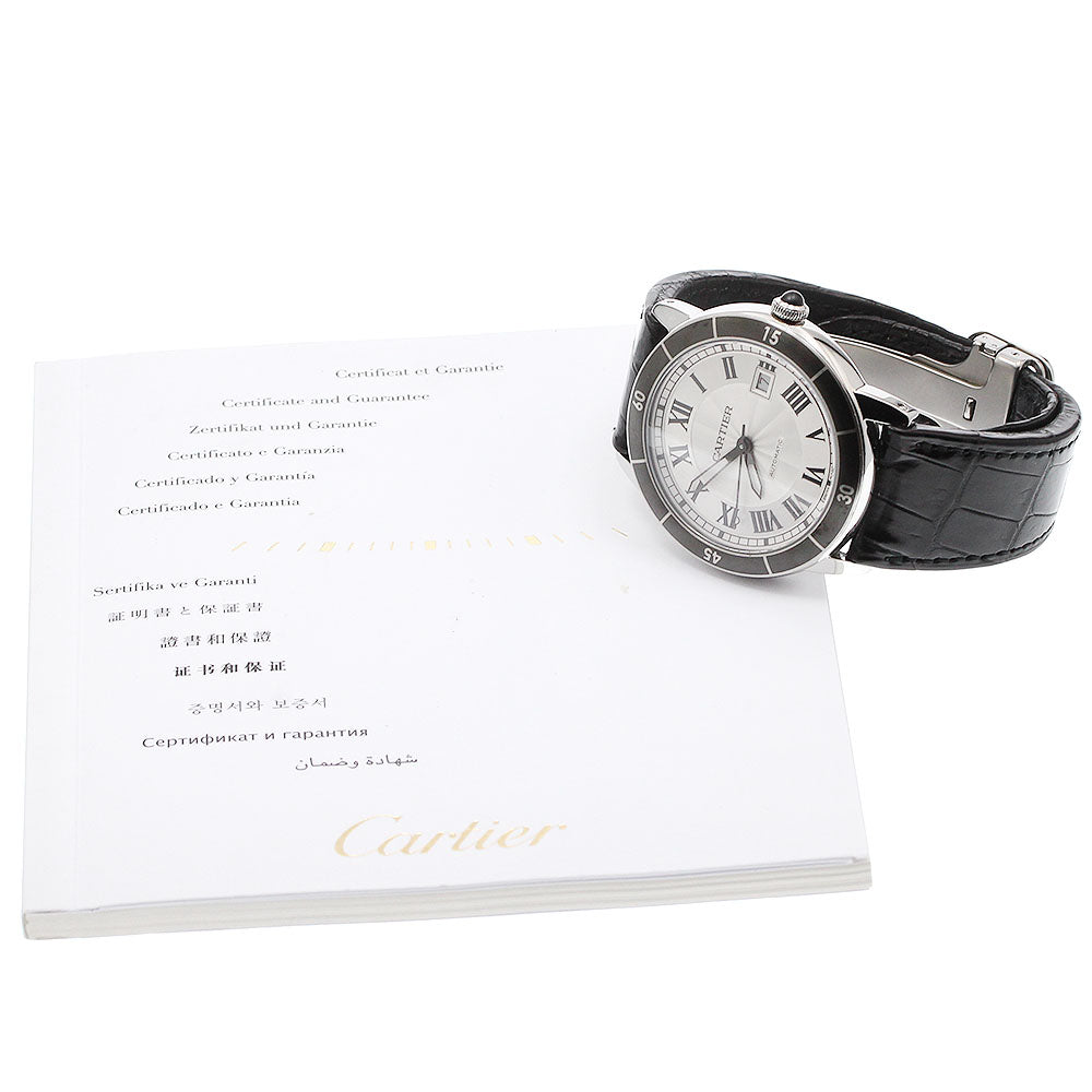 CARTIER Ronde Croisier de Cartier WSRN0002 Date Silver Dial Automatic Men's Watch_916954