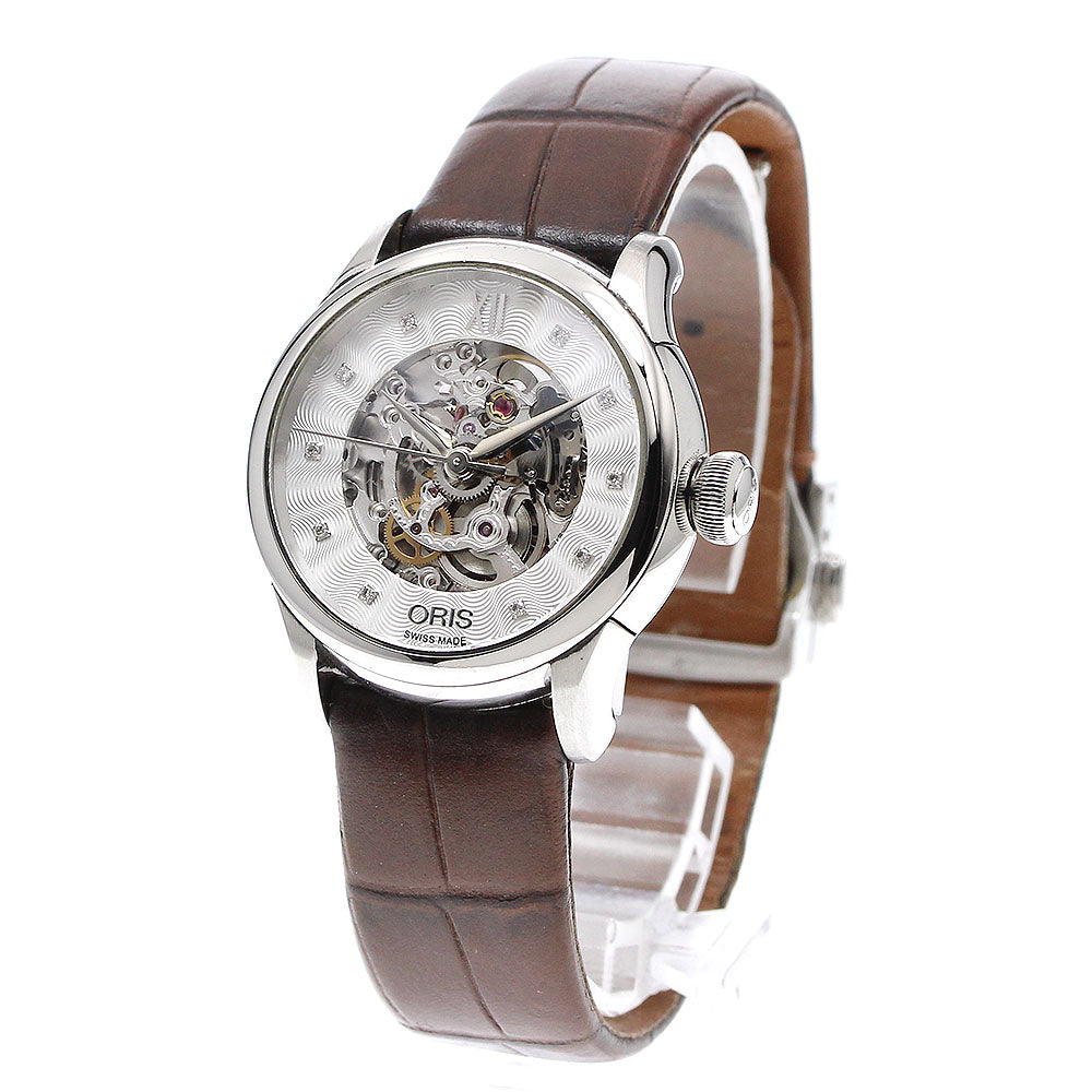 ORIS Artelier 7604 Skeleton 10P Diamond Silver / Skeleton Dial Automatic Boy's Watch_916970