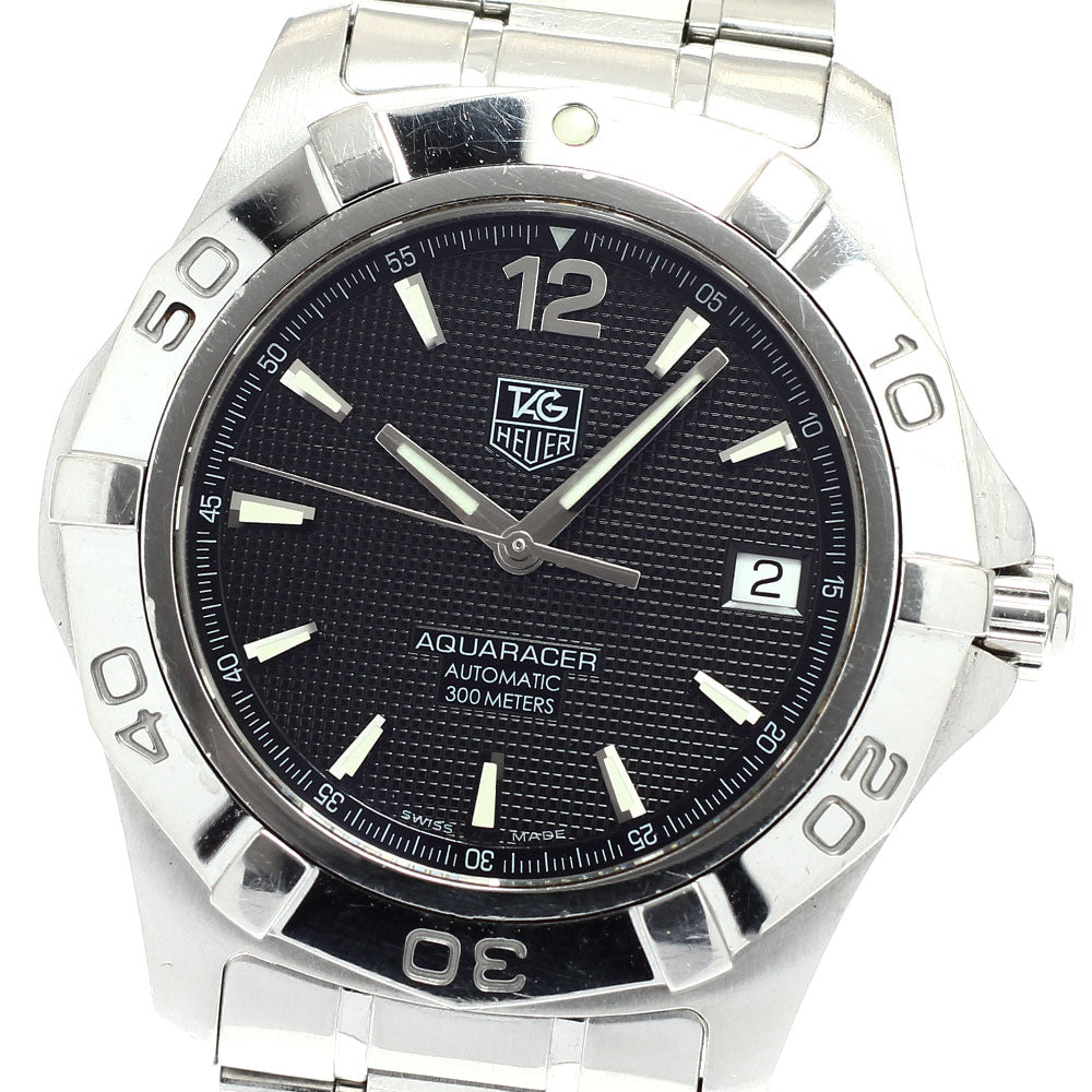 TAG HEUER Aqua racer WAF2110 Date black Dial Automatic Men's Watch_916972