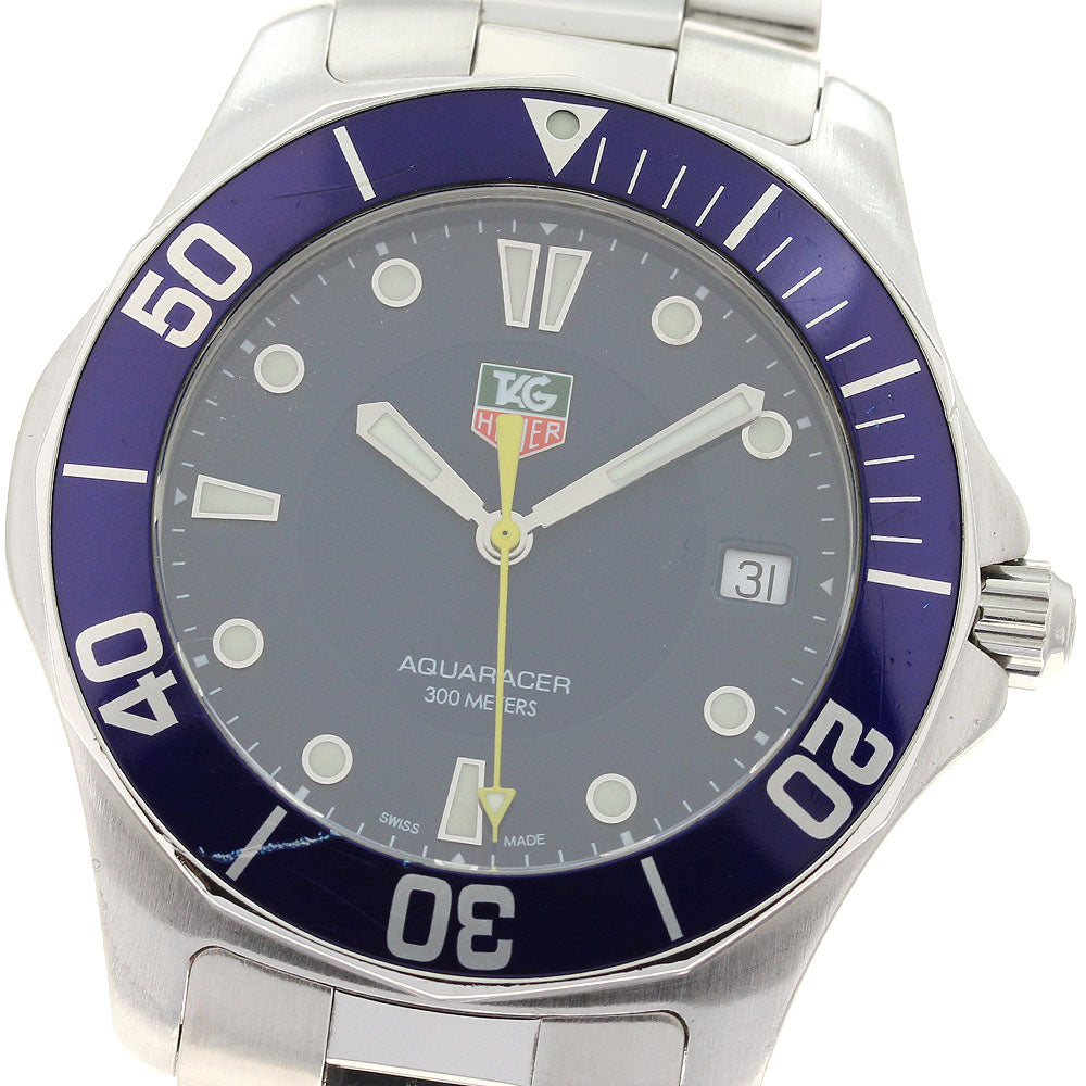 TAG HEUER Aqua racer WAB1112 Date blue Dial Quartz Men's Watch_916979