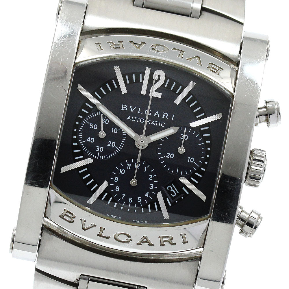 BVLGARI Assioma AA44SCH Chronograph Date Navy Dial Automatic Men's Watch_916991