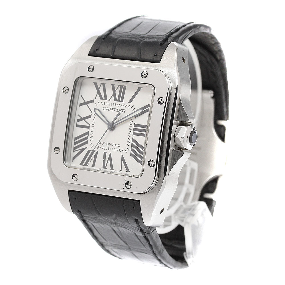 CARTIER Santos 100LM W20073X8 Silver Dial Automatic Men's Watch_917067