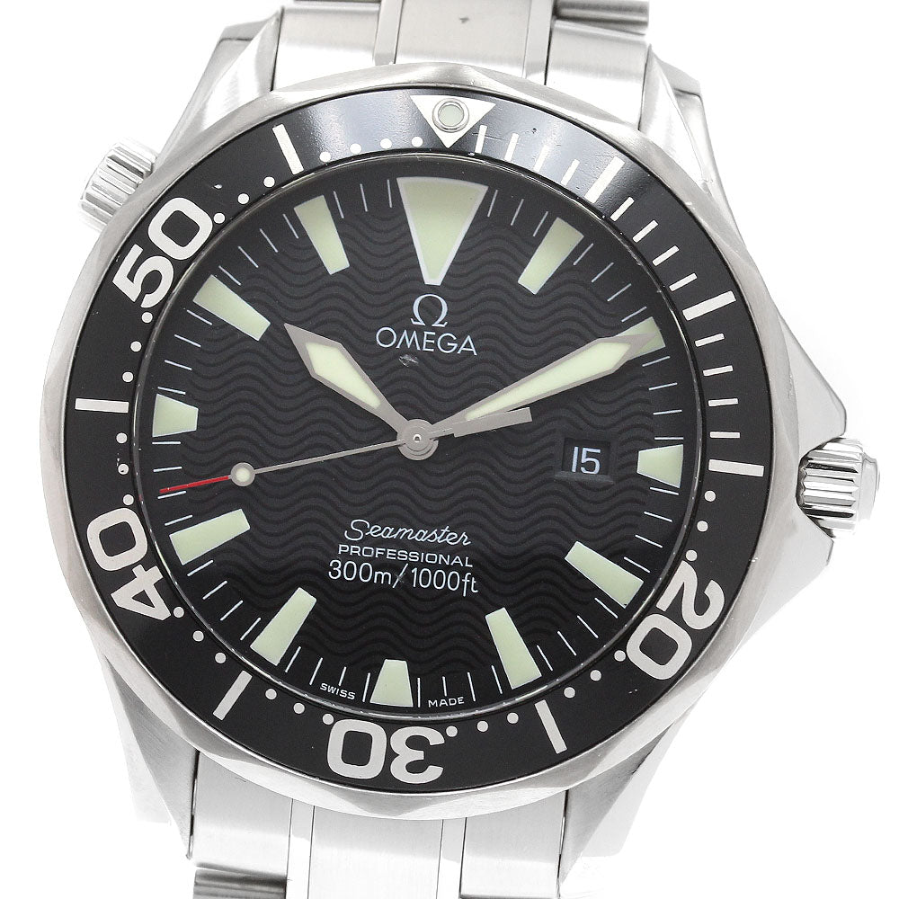 OMEGA Seamaster300 2264.50 Date black Dial Quartz Men's Watch_917077