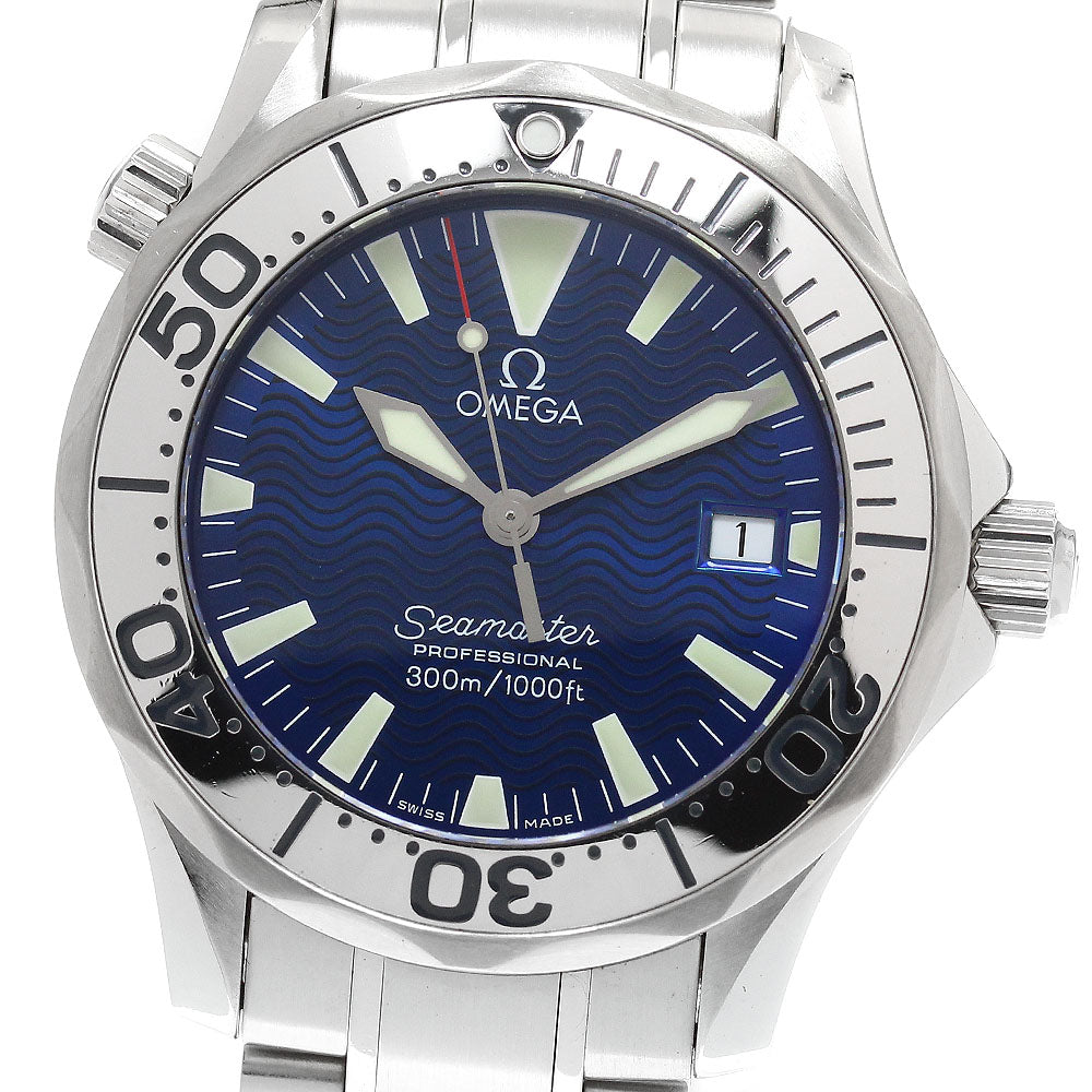OMEGA Seamaster300 2263.80 Date blue Dial Quartz Boy's Watch_917078