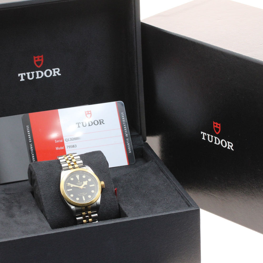 TUDOR Black Bay 32 79583 YG2 tone black Dial Automatic Boy's Watch_917095