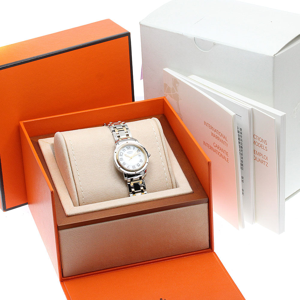 HERMES Clipper Classic CP1.320 Date White Shell Dial White shell Dial Quartz Ladies Watch_917102