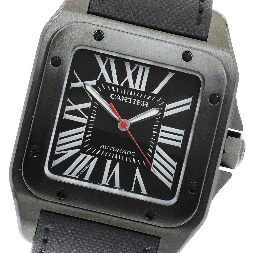 CARTIER Santos 100 carbon watch WSSA0006 black Dial Automatic Men's Watch_917118