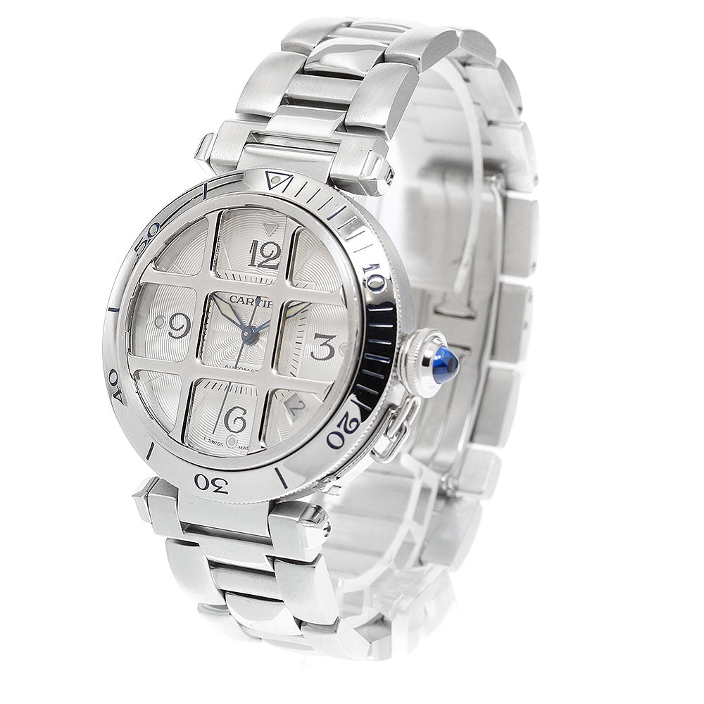 CARTIER pasha grid 38mm W31040H3 Date Silver Dial Automatic Men's Watch_917124