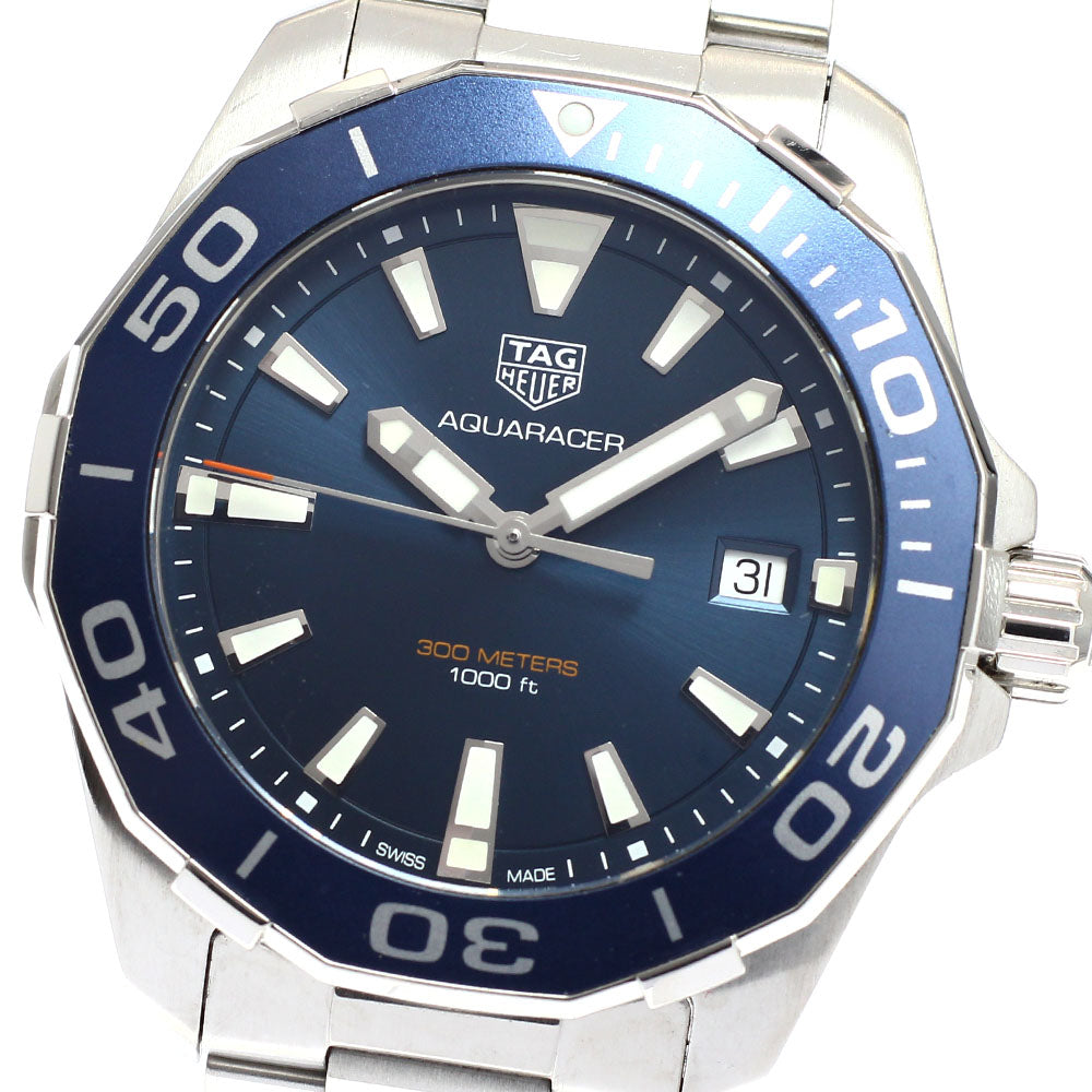TAG HEUER Aqua racer WAY111C Date Navy Dial Quartz Men's Watch_917142
