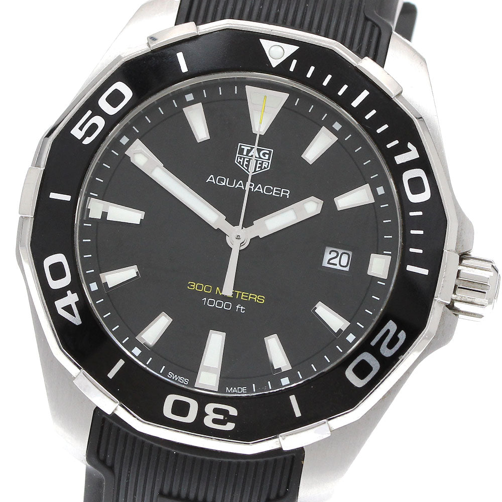 TAG HEUER Aqua racer WAY101A Date black Dial Quartz Men's Watch_917167