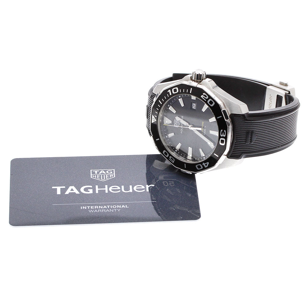 TAG HEUER Aqua racer WAY101A Date black Dial Quartz Men's Watch_917167
