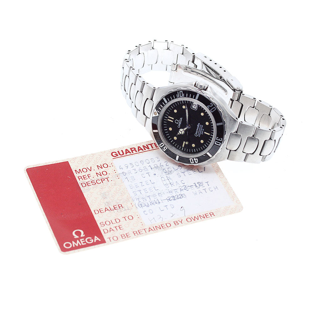 OMEGA Seamaster200m Date black Dial Quartz Men's Watch_917226