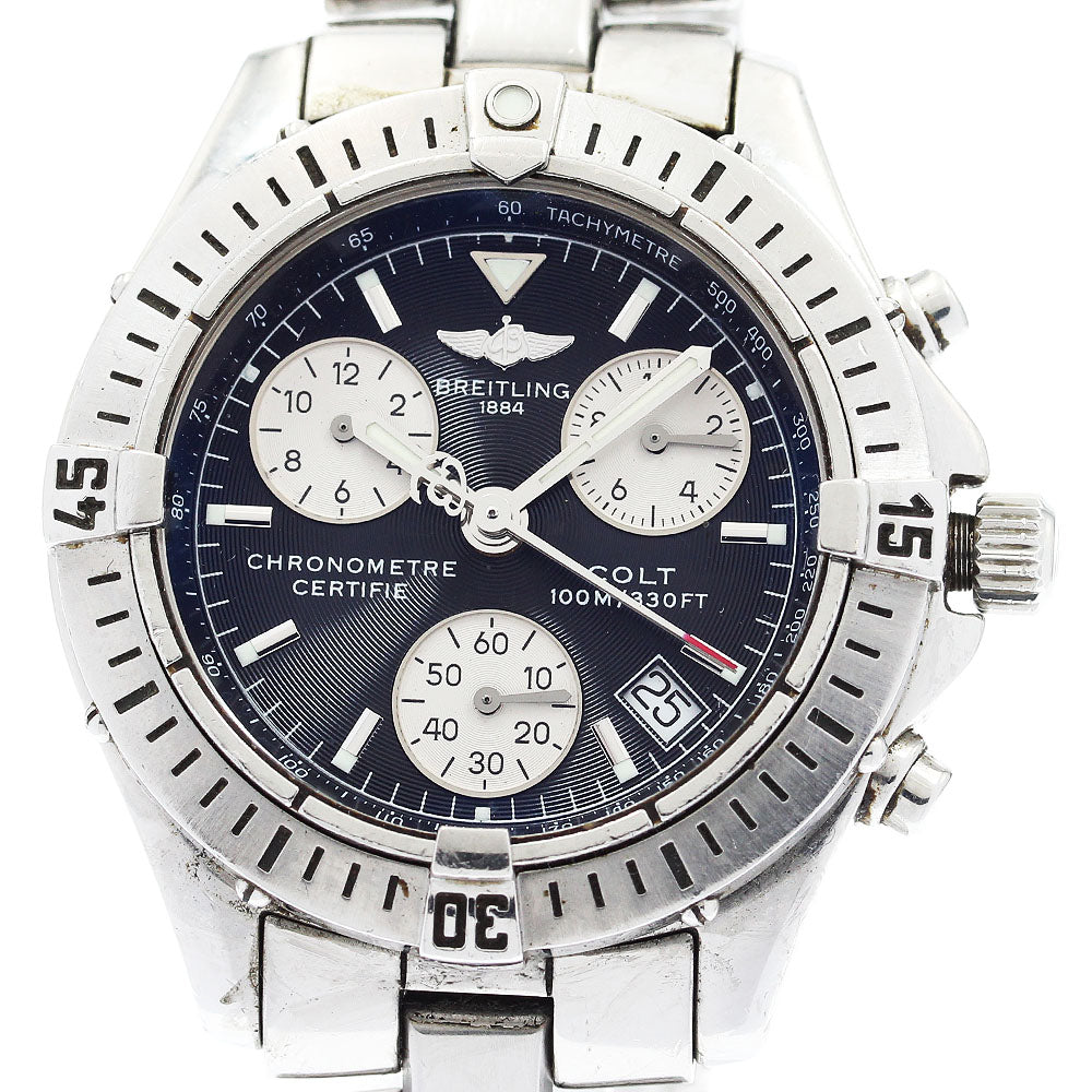 BREITLING Colt A73350 Chronograph black Dial Quartz Men's Watch_917227