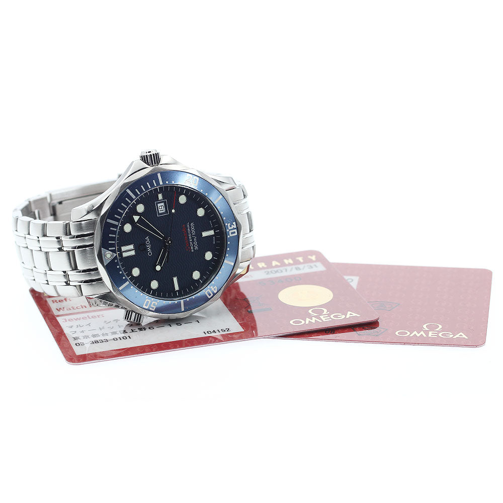 OMEGA Seamaster300 Professional 2221.80 Date Navy Dial Quartz Men's Watch_917261