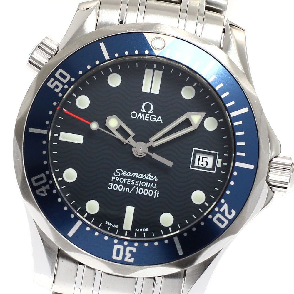 OMEGA Seamaster300 2561.80 Date Navy Dial Quartz Boy's Watch_917265
