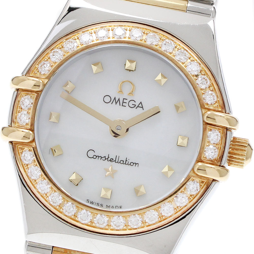 OMEGA Constellation Mini My Choice 1368.71 Diamond Bezel White shell Dial Quartz Ladies Watch_917270