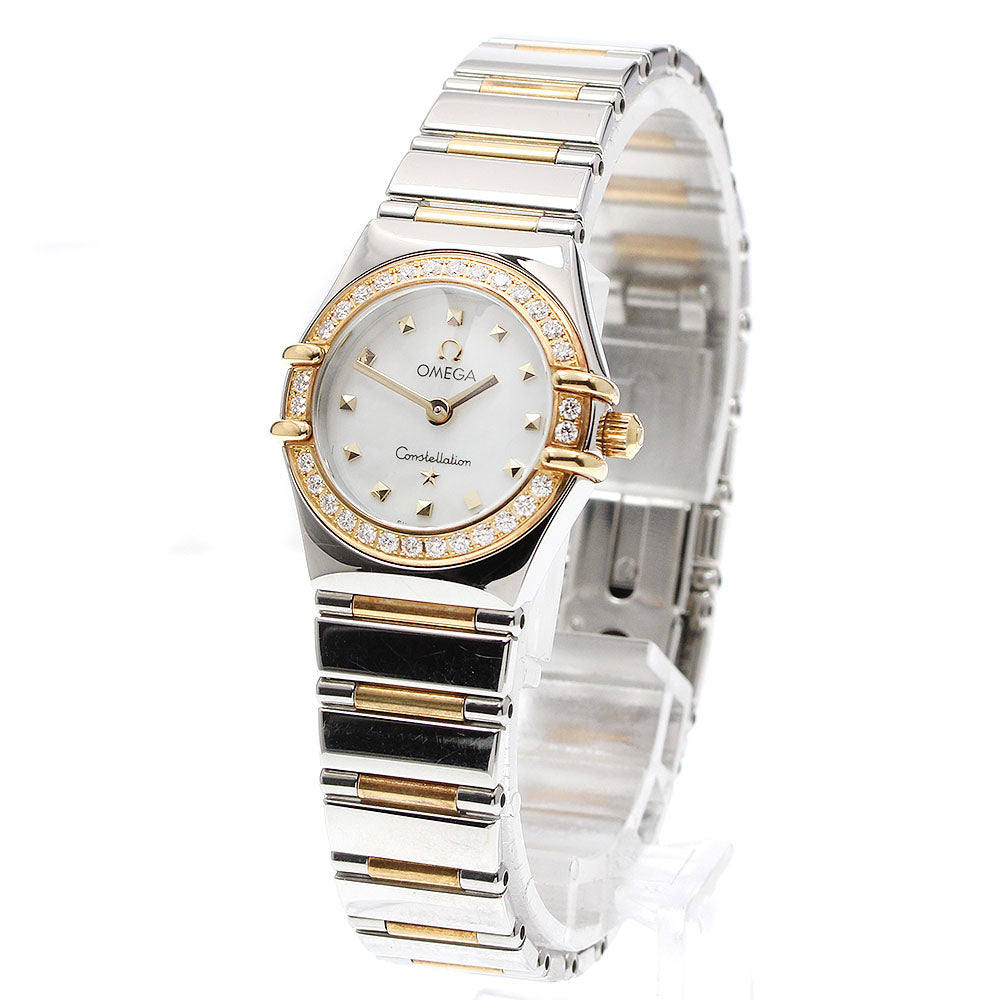 OMEGA Constellation Mini My Choice 1368.71 Diamond Bezel White shell Dial Quartz Ladies Watch_917270