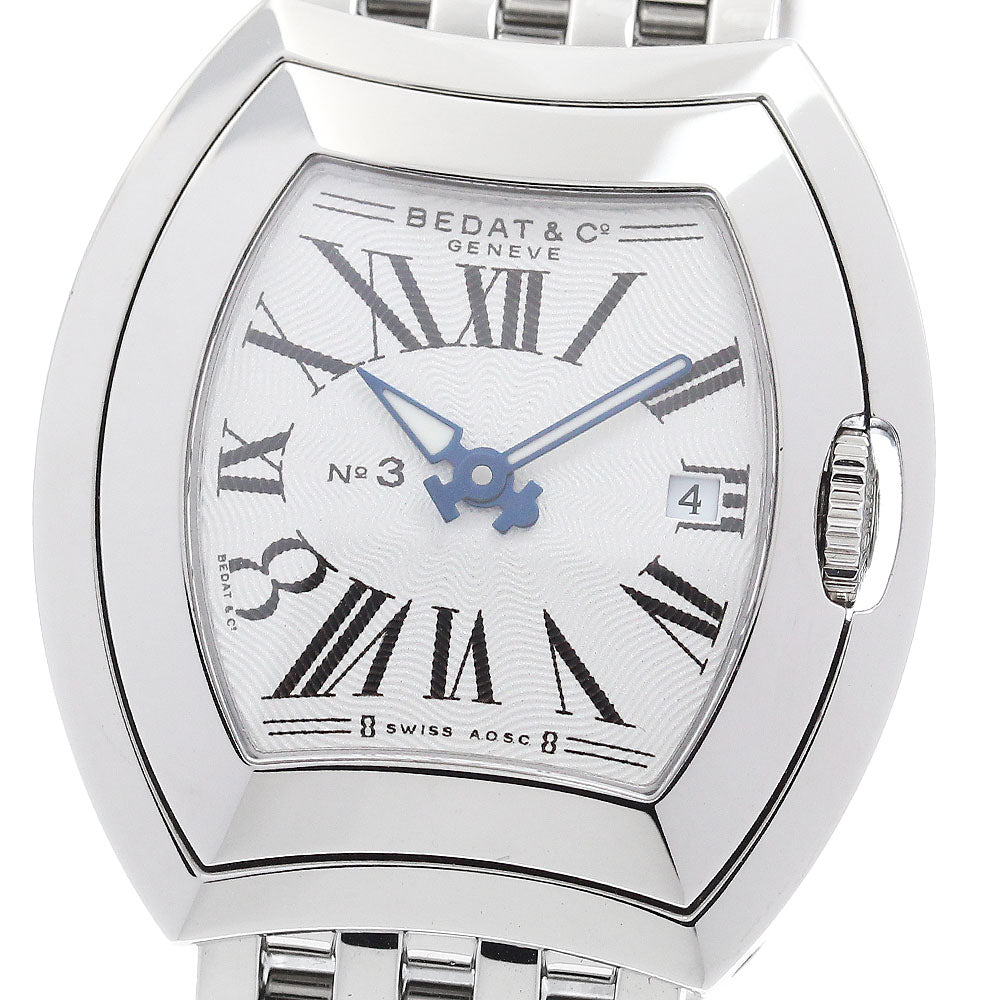 BEDAT&Co Tonneau Watch No.3 334 Date Silver Dial Quartz Ladies Watch_917308