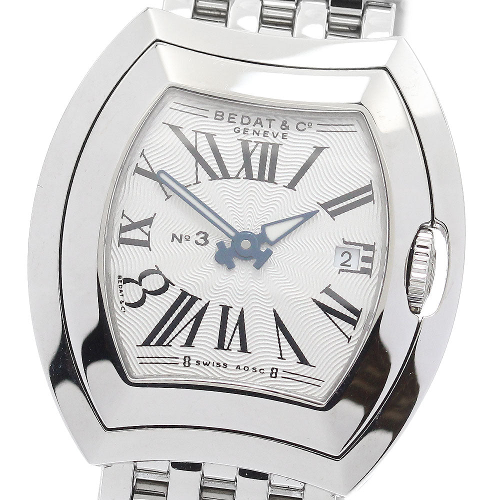 BEDAT&Co Tonneau Watch No.3 334 Date Silver Dial Quartz Ladies Watch_917309